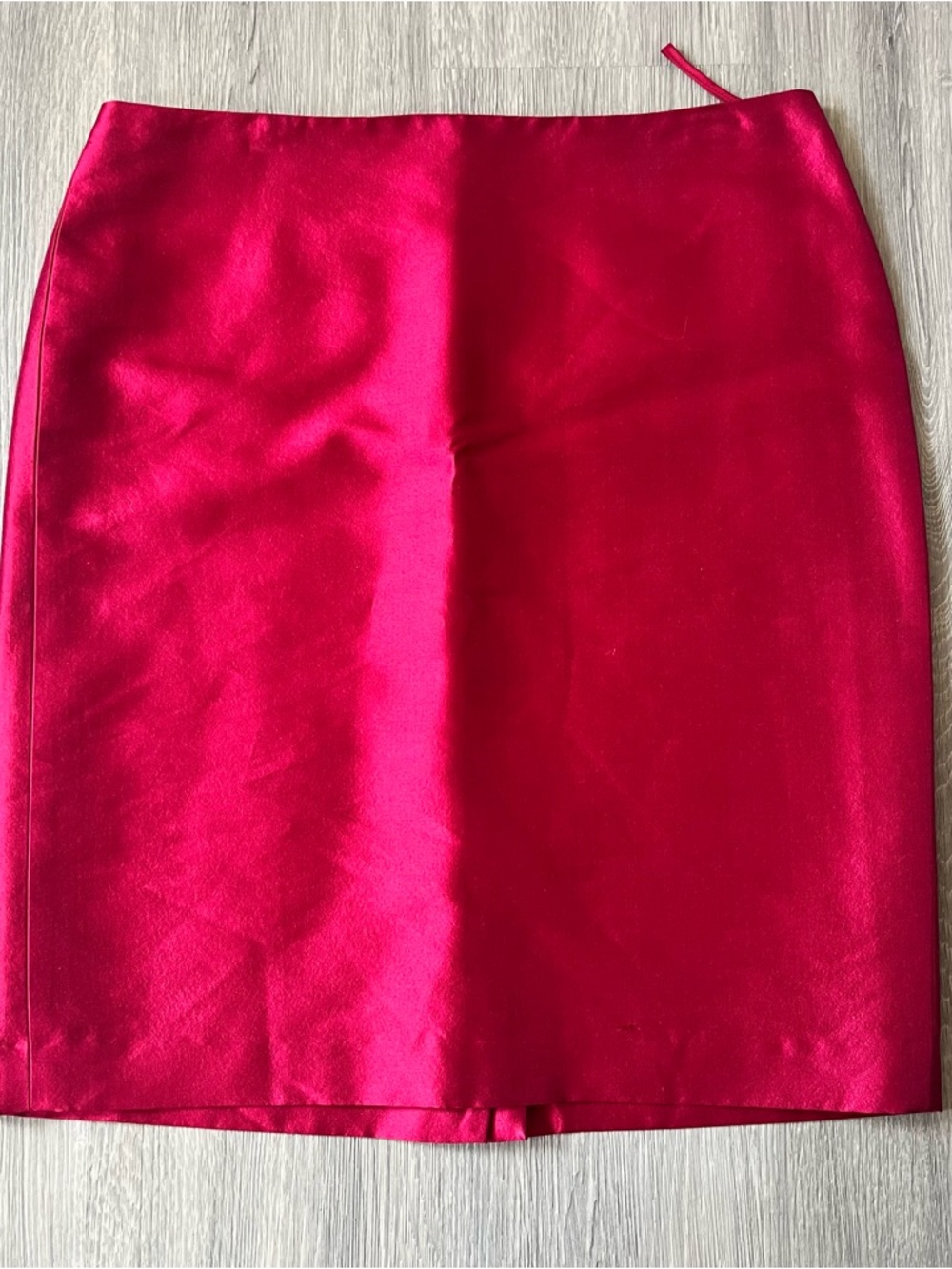 Albert Nipon Fuschia Pink Silk Pencil Skirt